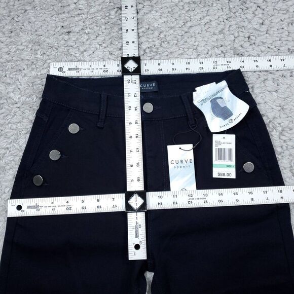 Curve Appeal Blue Curve Creator High Rise Boot Bootcut Jeans 8 29 Silver Buttons - Picture 8 of 8